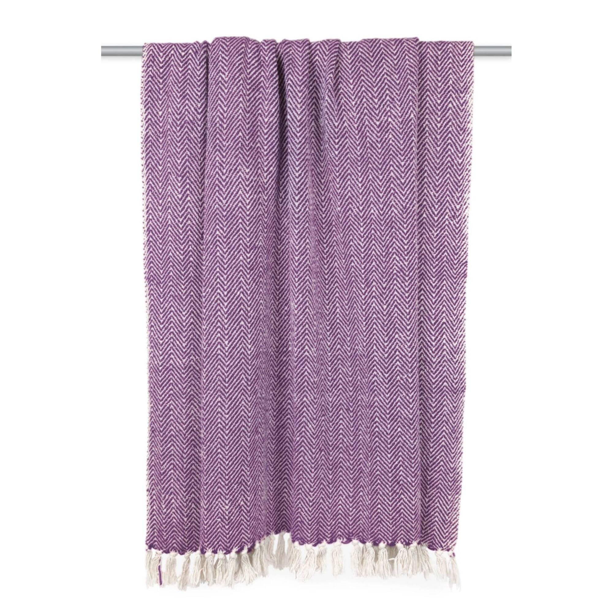 DII® Eggplant Handloom Chevron Throw